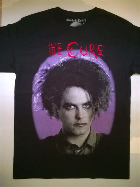 The Cure T Shirt Rare Embroidered Logo Robert Smith Goth Punk Mens T