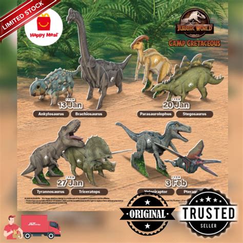 Mcdonalds Happy Meal Toys 2022 Jurassic World Camp Cretaceous New