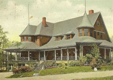 Pavilion Glen Oak Park Peoria Illinois Antique Postcard Wonderful