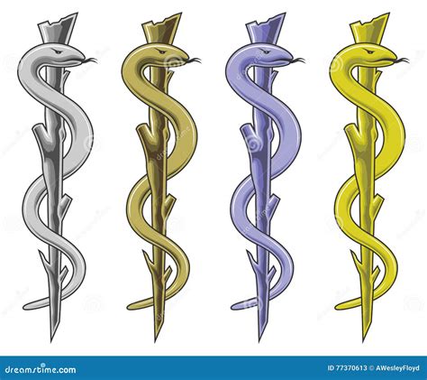 Medical Symbol - Rod Of Asclepius Cartoon Vector | CartoonDealer.com ...