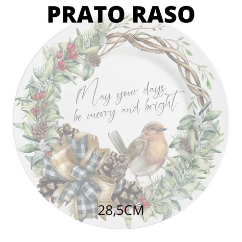 Jogo Prato Raso Prato Sobremesa Natal Linha Hope Alleanza