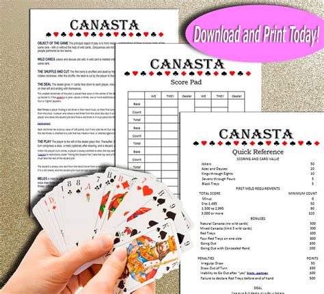 Pdf Printable Canasta Rules