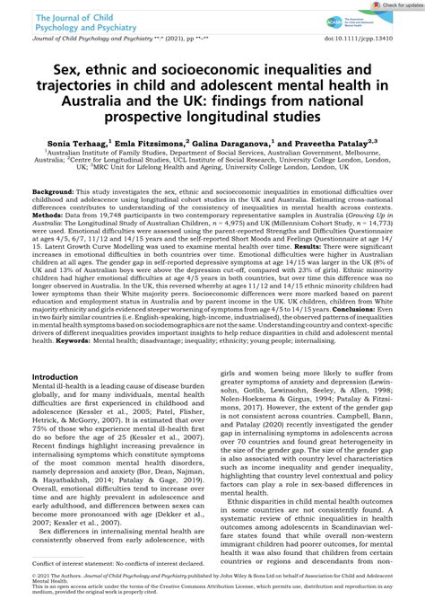 Pdf Sex Ethnic And Socioeconomic Inequalities And Trajectories In