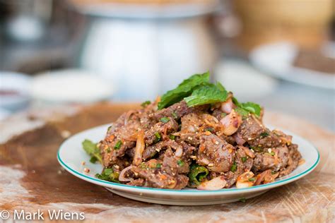 Nam Tok Recipe นำตกเนอ Delicious Thai Waterfall Beef Salad