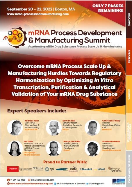 2022 Full Event Guide MRNA Process Development Manufacturing Summit