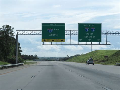 Georgia Interstate Northbound Cross Country Roads