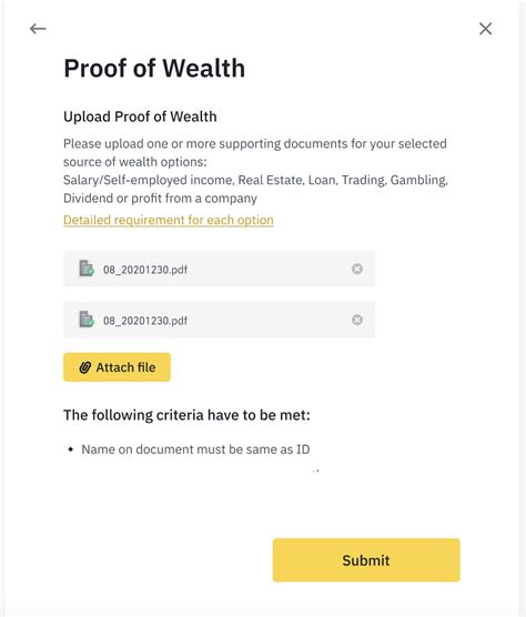 How To Complete The Source Of Wealth Declaration Binance Compliance Binance Declaration