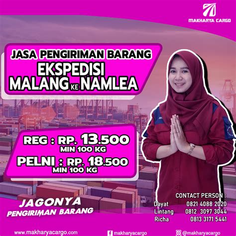 Ekspedisi Malang Namlea Gratis Jemput Barang