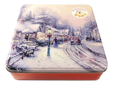 Original Gourmet Thomas Kinkade Musical Light Up Sugar Cookie Tin 1 Ct