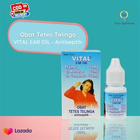 Ear Oil Tetes Telinga Antiseptik Gatal Perih Vital Ear Oil Obat Tetes