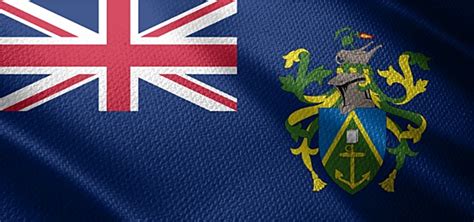 Pitcairn Islands Flag Waving, Pitcairn Islands Flag With Pole, Pitcairn ...