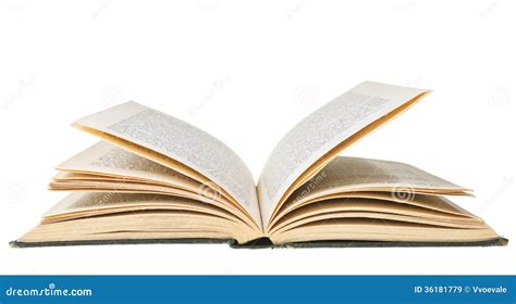 Abra O Livro Isolado No Fundo Branco Imagem De Stock Imagem De Letra