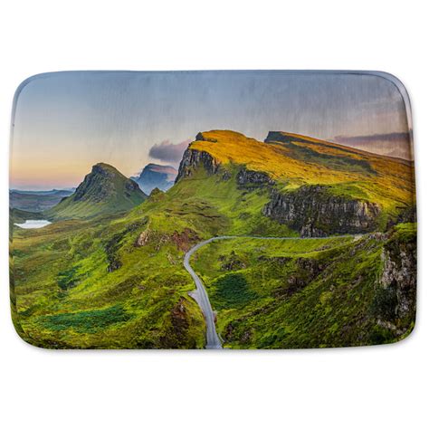 panorama  quiraing mountains bathmat