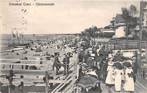 Ostseebad Cranz Ostpreussen Uferpromenade Strand Gelaufen