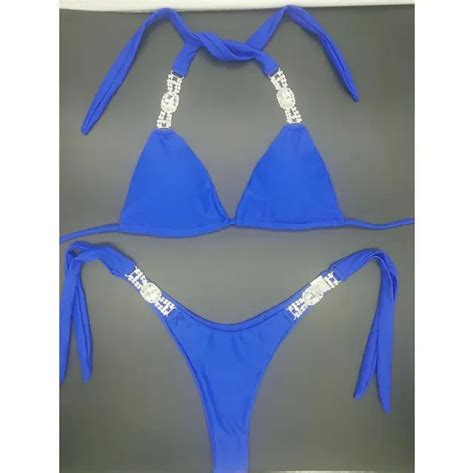 Diamond Bikini Brazilian Crystal Bikini Rhinestone Swimsuit Strappy