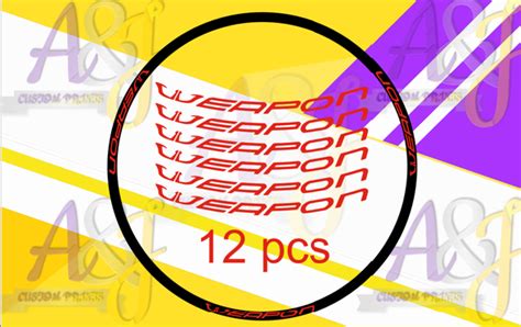 Weapon Wheel Rims Mountainbike Design Set Stickers Lazada PH