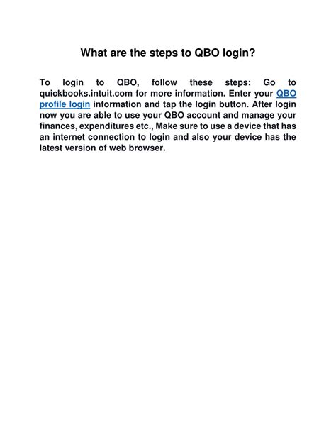 PPT What Are The Steps To QBO Login PowerPoint Presentation Free