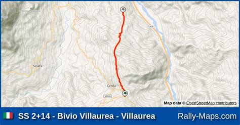 SS 2 14 Bivio Villaurea Villaurea Stage Map Rally Internazionale