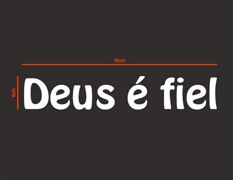 Adesivo Deus Fiel Cor Branca Elo Produtos Especiais