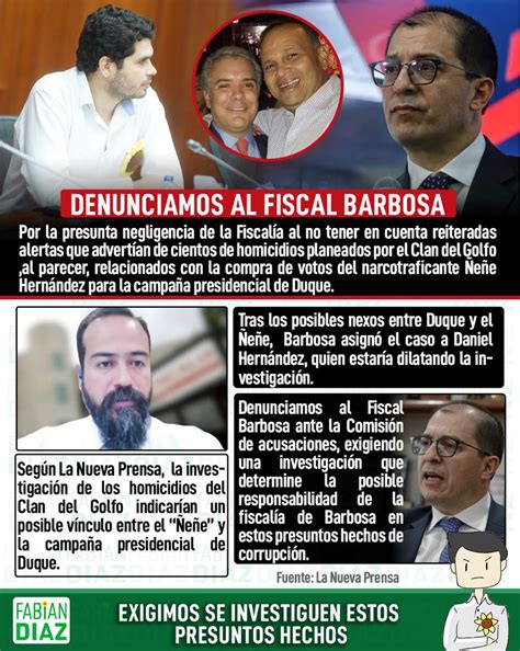 Fabian Diaz On Twitter Denunciamos Al Fiscal Barbosa Ante La