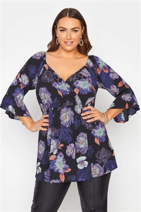 Plus Size Wrap Tops Wrap Around Tops Yours Clothing