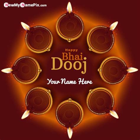 Happy Bhai Dooj Wishes Name Photo Maker