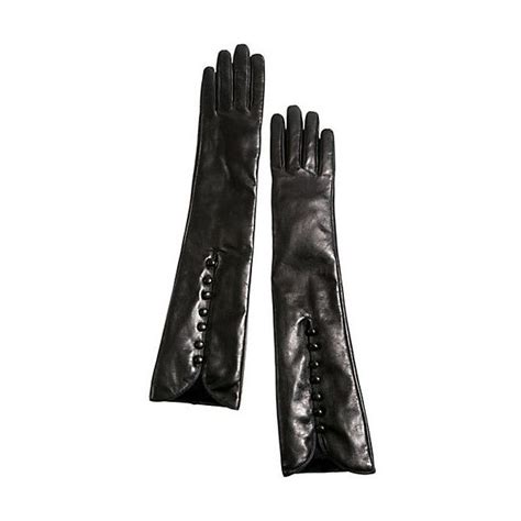 Womens Fleece Lined Long Lambskin Leather Gloves