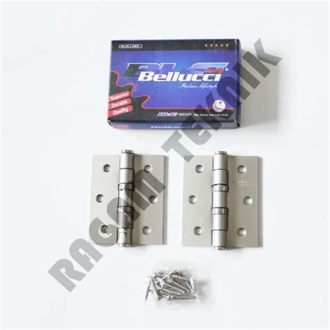 Jual Engsel Pintu Jendela Tebal Bellucci 3 Silver Putih Skrup Hinge