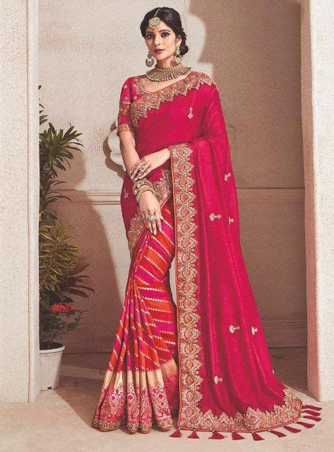 Pink Fancy Silk Indian Wedding Saree 2303 Fancy Sarees Party Wear Sarees Chiffon Saree