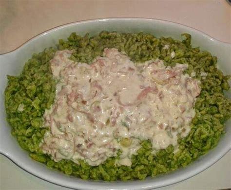 Rezept Spinatspätzle mit Schinken Sahne Sauce von Ela Vanilla Rezept