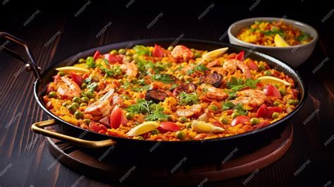 Premium Photo | Paella A Spanish Flavour Dish