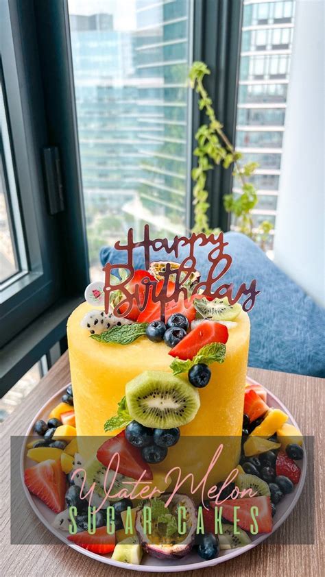 Watermelon Sugarcakes On Instagram Standing Tall And Bright A Beautiful Yellow Watermelon Cake