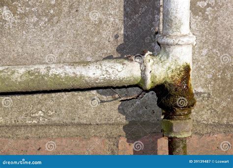 Rusted And Leaking Household Water Pipe Stock Image Image Of Pipes