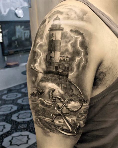 Lighthouse Tattoo By Dionisis Limited Availability At Revival Tattoo