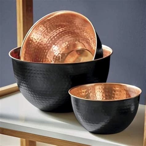 Iron Hammered Copper Serving Bowl Set At Rs Set Serving Bowl In