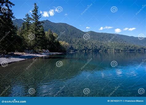 Tranquil Summer Afternoon On Lake Crescent In Olympic National Park