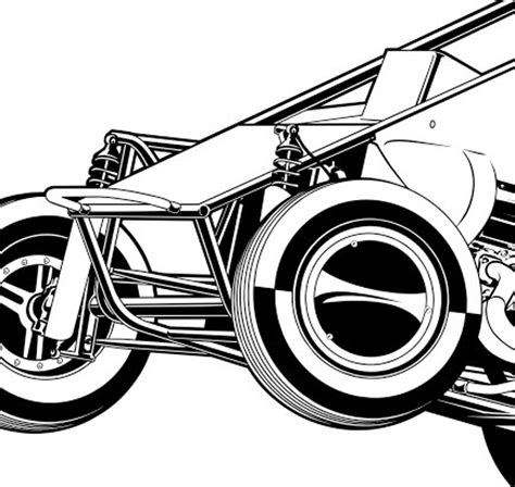 Dirt Midget Race Car Highly Detailed Image In Svg Ai Eps Pdf Png