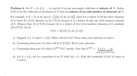 Solved Let X {1 2 3 N} And Let S Be Any Non Empty