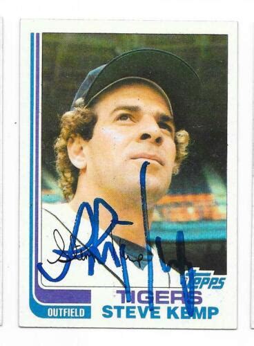 Steve Kemp Topps Autographed Signed Detroit Tigers Ebay