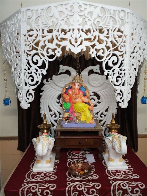 Thermocol Ganpati Decoration Ideas At Home