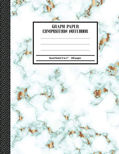 Graph Paper Composition Notebook Marble Graph Paper Large Notebook