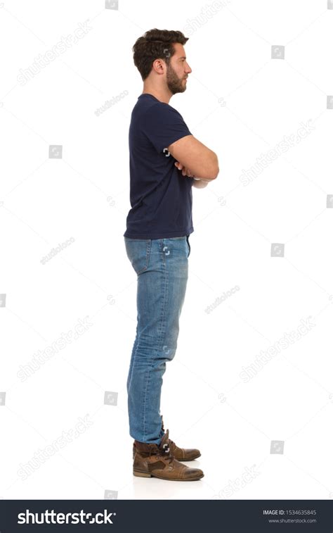 Side View Standing Man Arms Crossed Stock Photo 1534635845 Shutterstock