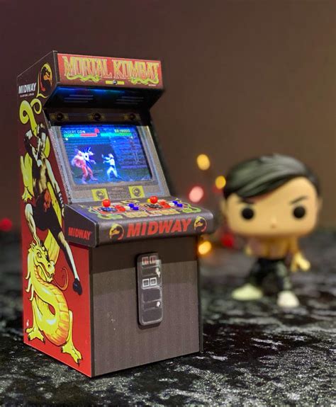 Mini Arcade Bartop Fliperama Decorativo Mortal Kombat Toyshow Tudo