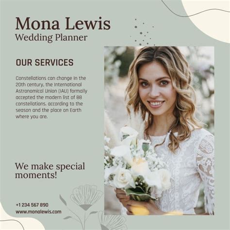 Free Abstract Wedding Planner Instagram Post Template