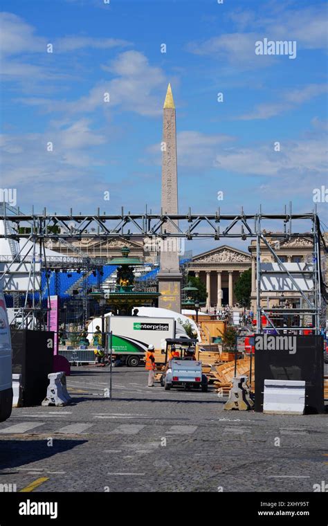 Paris France Jul View Of Preparations For The Paris