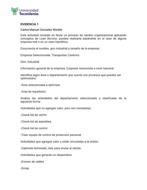 Evidencia 1 Y 2 Apuntes EVIDENCIA 1 Carlos Manuel Gonzalez Montiel