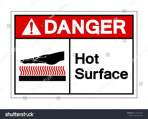 Danger Hot Surface Symbol Sign Vector Stock Vector Royalty Free 1233977041 Shutterstock