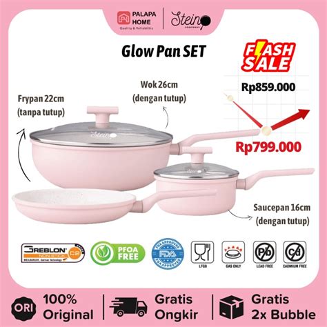 Jual Panci Set Steincookware Glow Pan Paket In Frypan Saucepan