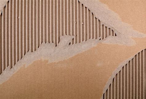 Torn Corrugated Cardboard Stock Image Image Of Board