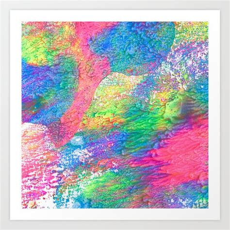 Rainbow Paint Splatter Art Print by Daydreamer Alley | Society6